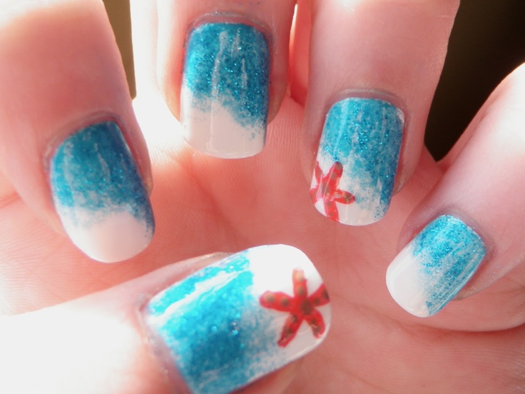 Floral summer nail art