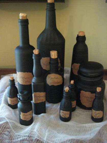 Bottle desk storage idea