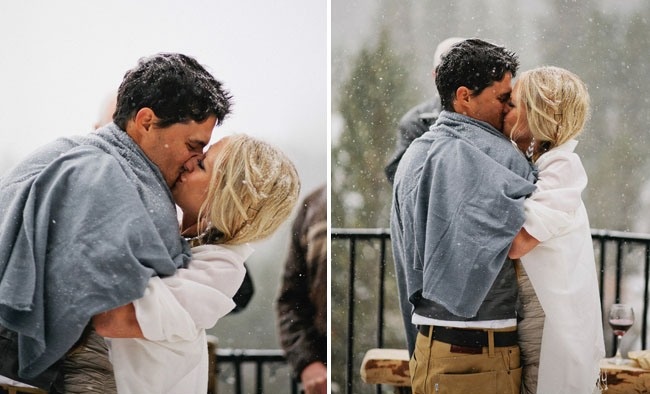 Winter wedding photography idea