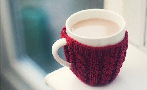Cozy coffee moment