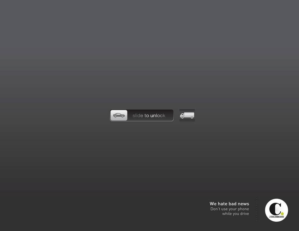 El Colombiano distracted driving slide to unlock ad