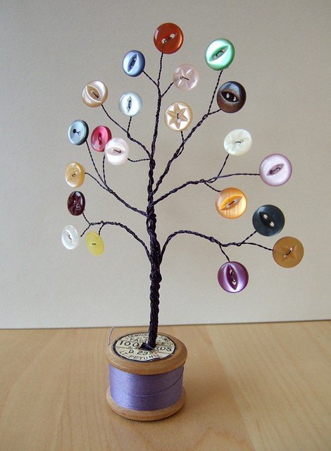 Button heart decoration