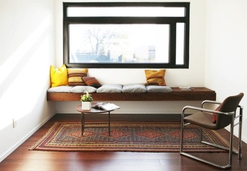 Living room window seat idea