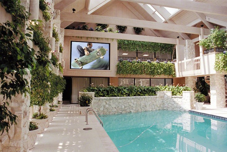 Indoor pool with luxurious finishes
