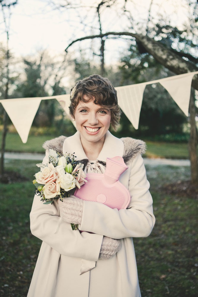 Winter wedding photography idea
