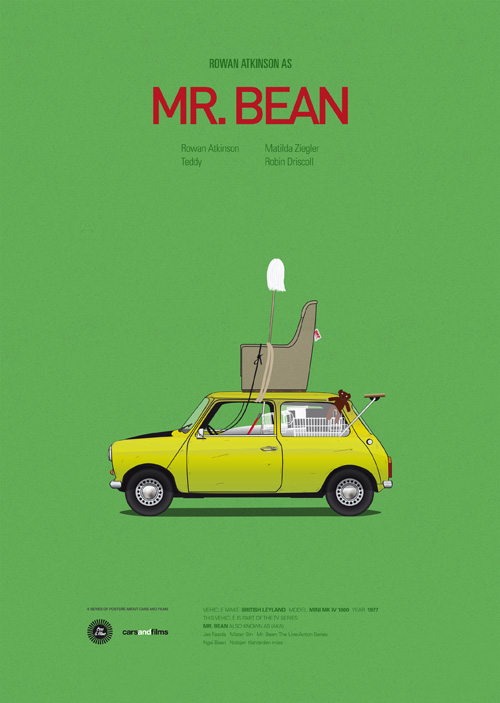 Mr Bean Mini car poster