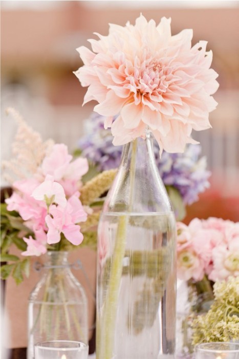 Bottle table centerpiece