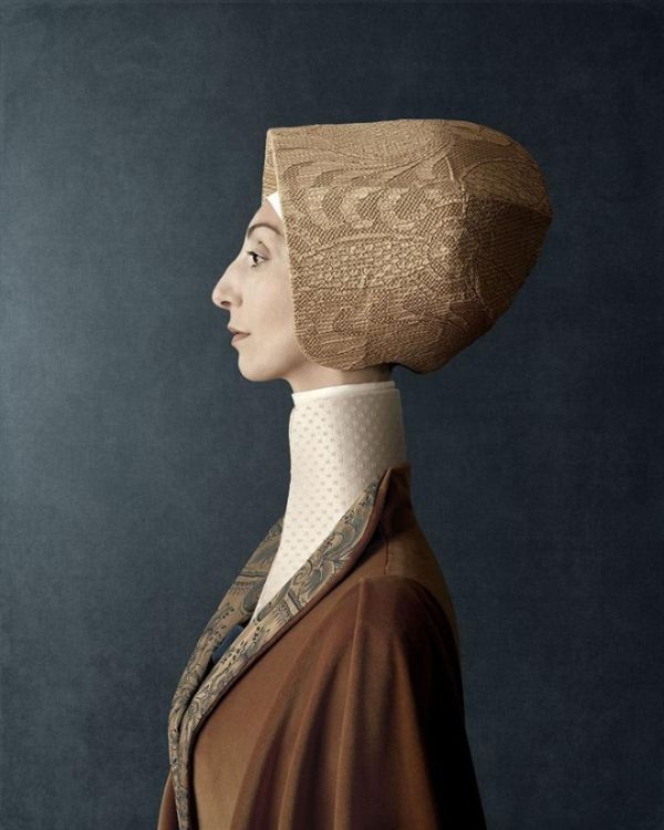 Cardboard Ladies sculptural dress by Christian Tagliavini