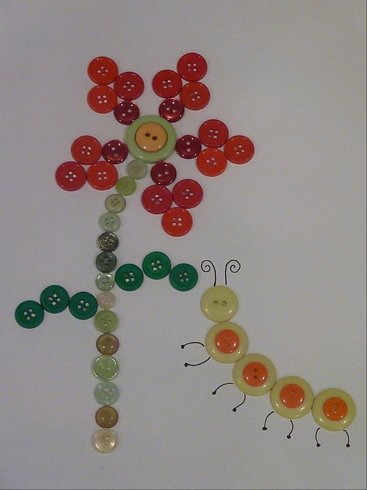 Button monogram letter art
