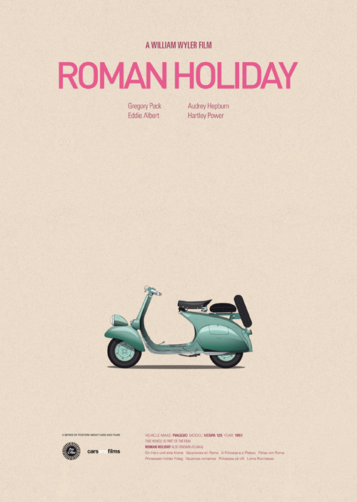 Roman Holiday Vespa poster