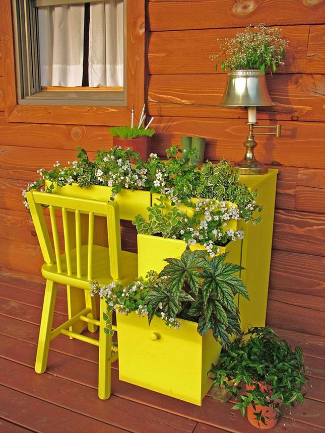 Repurposed container planter