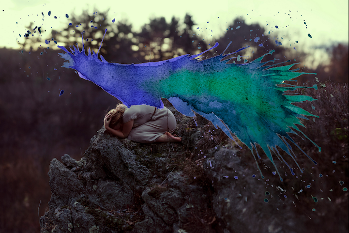 Watercolor and photo hybrid from Anesidora