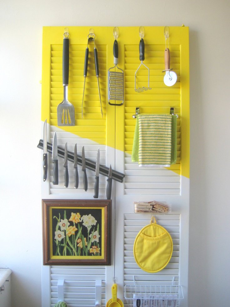 Door used as a bedroom headboard
