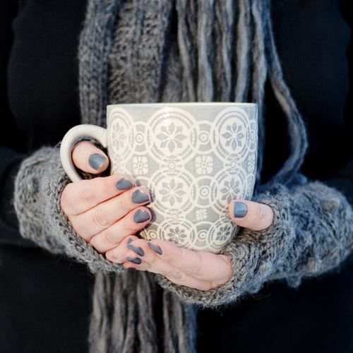 Winter coffee by window