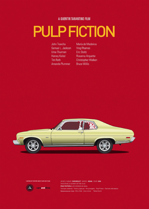 Pulp Fiction car poster