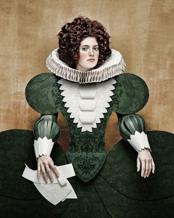 Cardboard Ladies full-length portrait by Christian Tagliavini