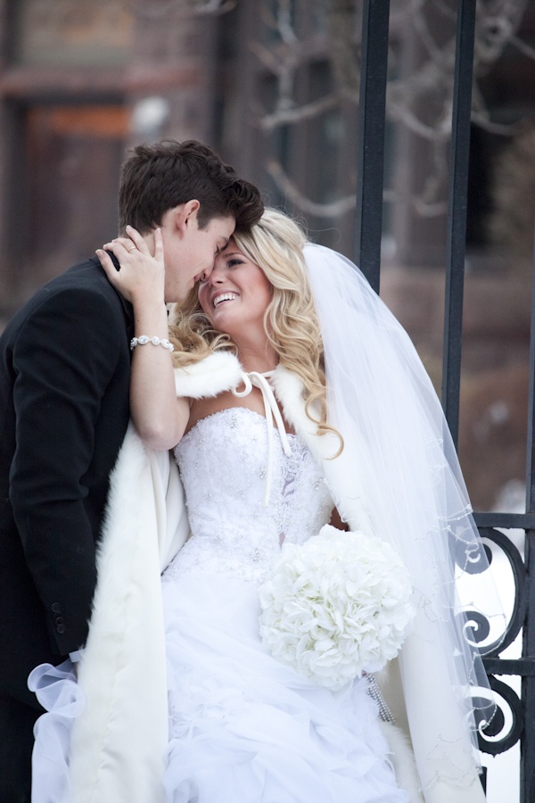 Winter wedding photography idea
