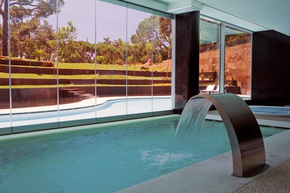 Compact elegant indoor pool