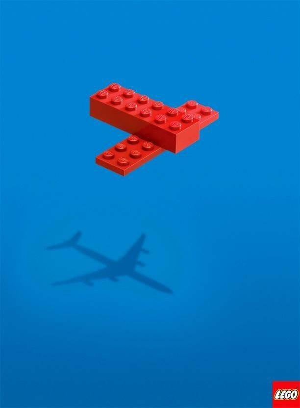 LEGO imagination airplane shadow ad
