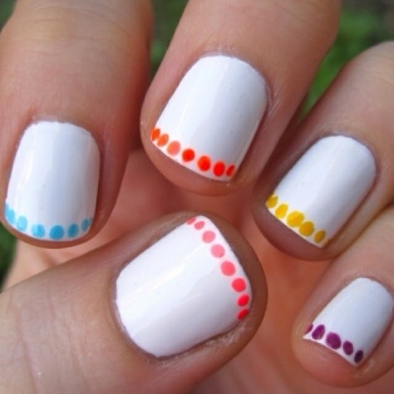 Pastel summer nail art