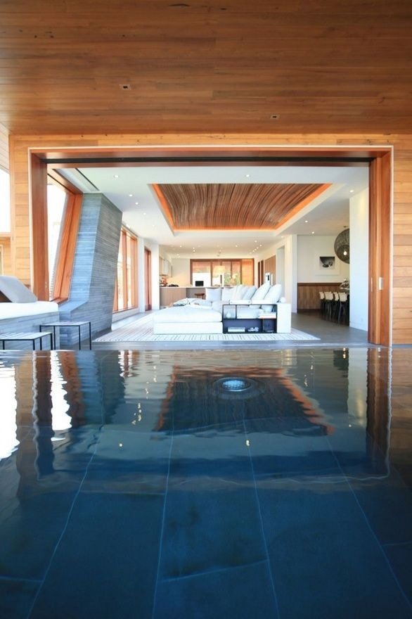 Vertical indoor pool photograph