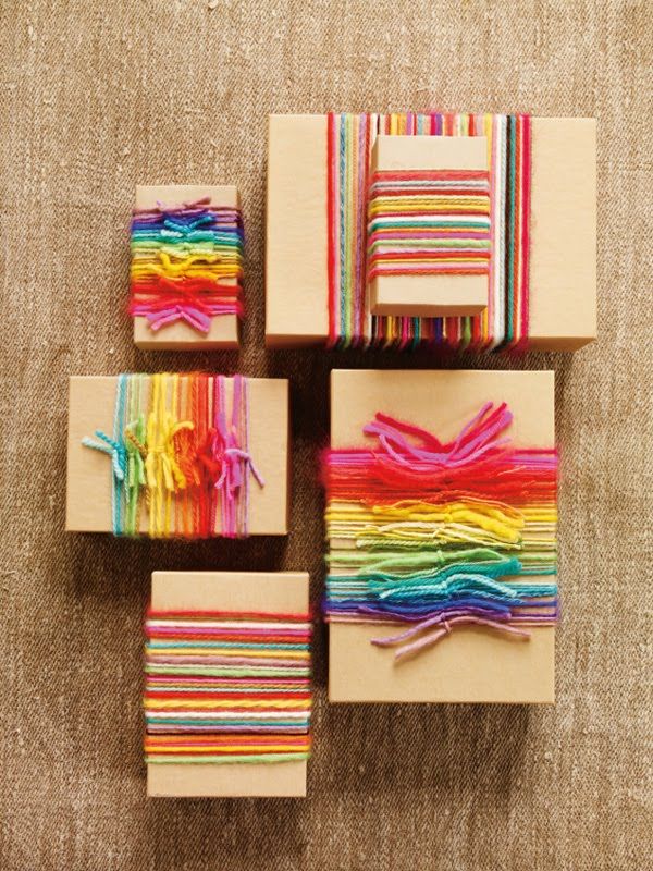 Fabric wrapped Christmas gift