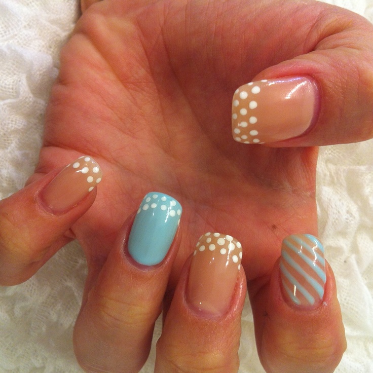 Neon summer nail art accents
