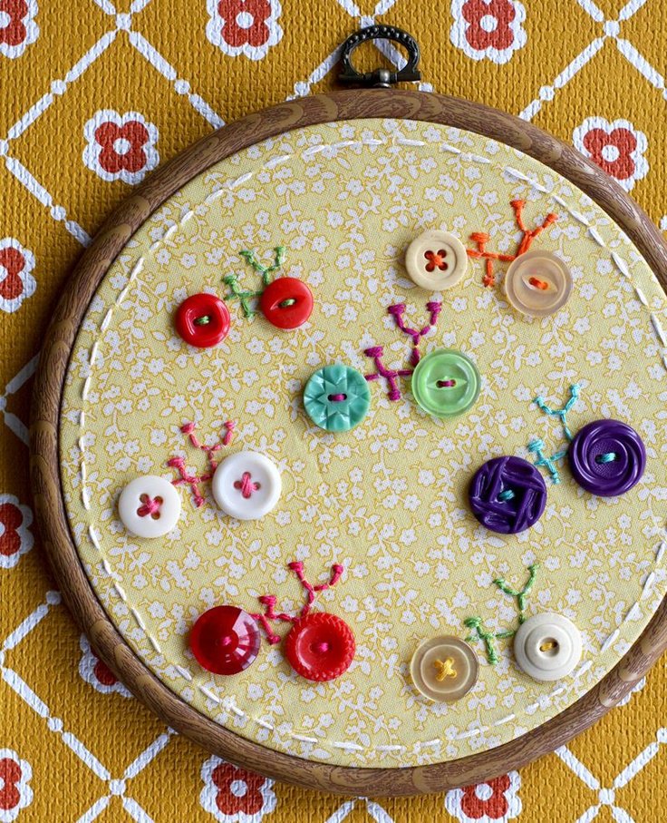 Detailed button collage