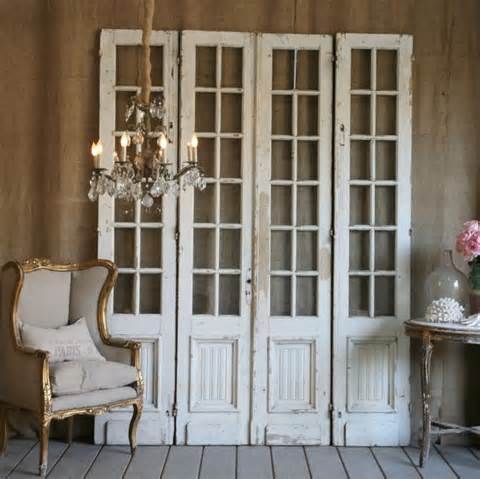 Repurposed door in home interior