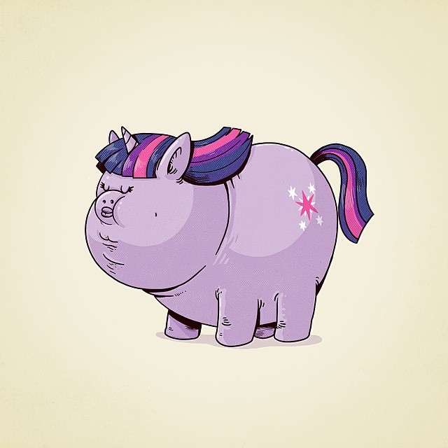 Cartoon icon reimagined in the Chunkies style