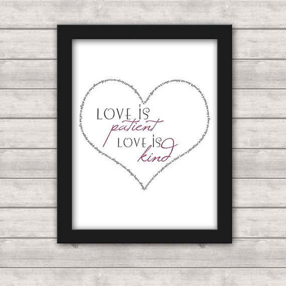 Square love lettering for interiors