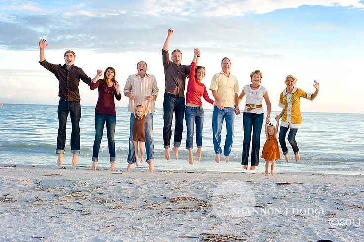 Playful family portrait idea