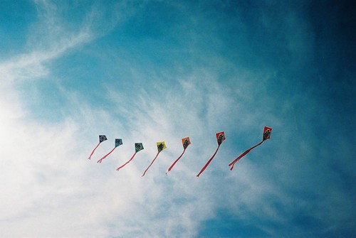 People suspended in open air