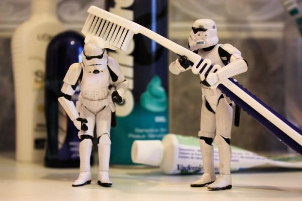 Ordinary-Day-Stormtrooper25 Stormtrooper scrubbing another’s helmet with a full-size toothbrush