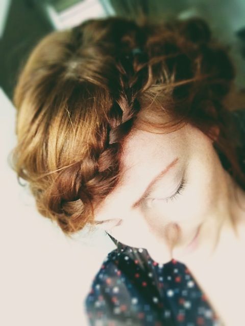 Braided bangs on shorter hair