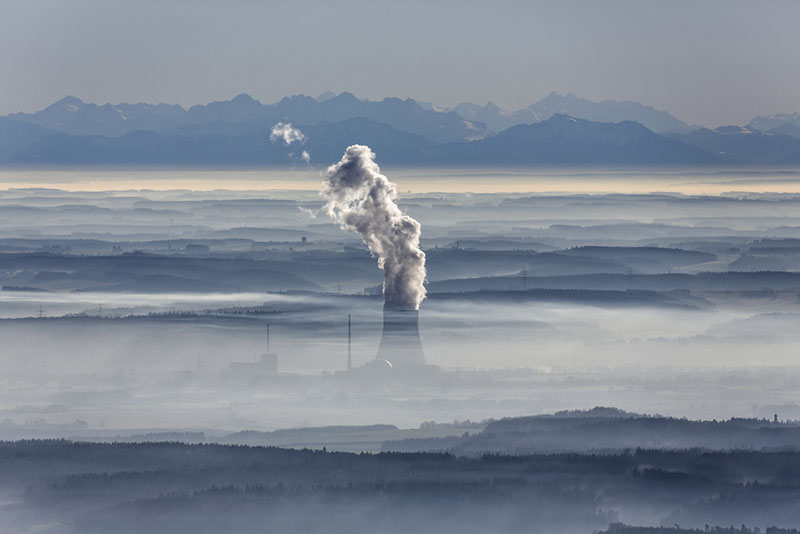Aerial industrial or landscape scene Klaus Leidorf