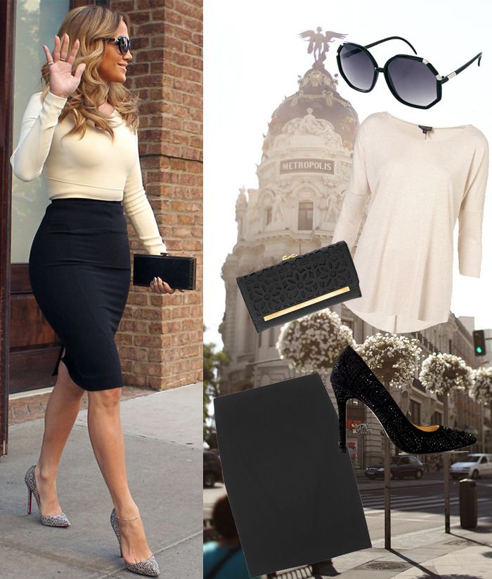 Layered winter work look with blazer
