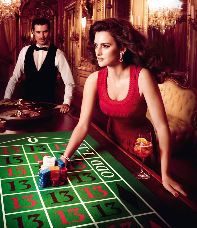 Penélope Cruz Campari Calendar 2013 red fashion frame