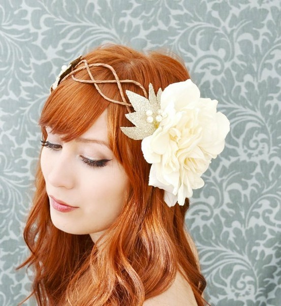 Half-up bridal hairstyle