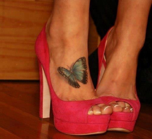 Watercolor style foot ink