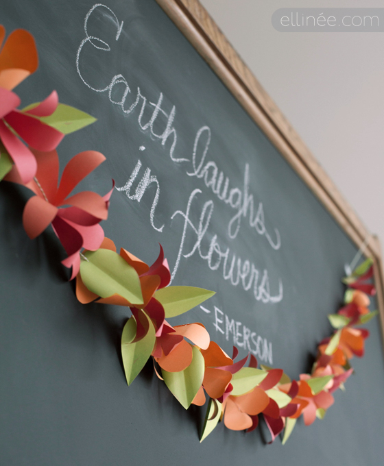 Paper flower garland