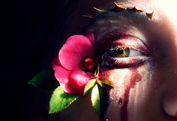 Svenja-Schmitt-makeup-art02 Eye makeup composition with bold graphic color blocking