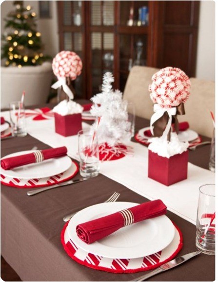 Holiday place setting detail