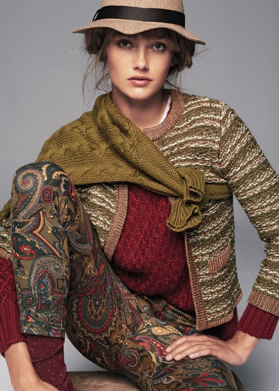 Mango Winter 2012 leather jacket look