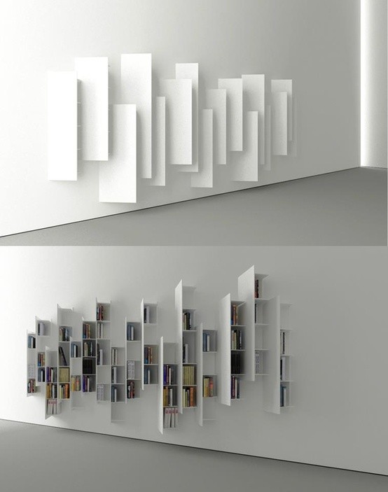 Statement bookcase wall