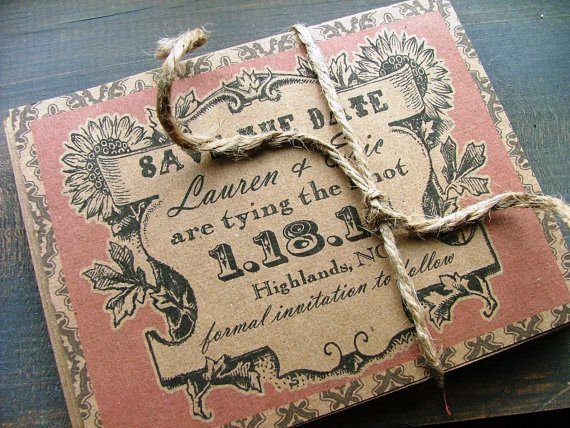 Soft romantic save-the-date card