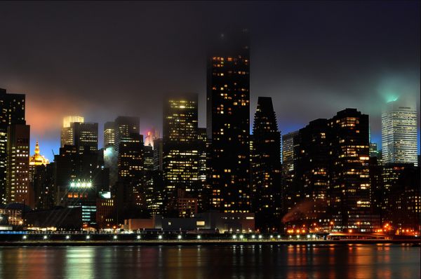 Manhattan lights cityscape by Ben Leshchinsky