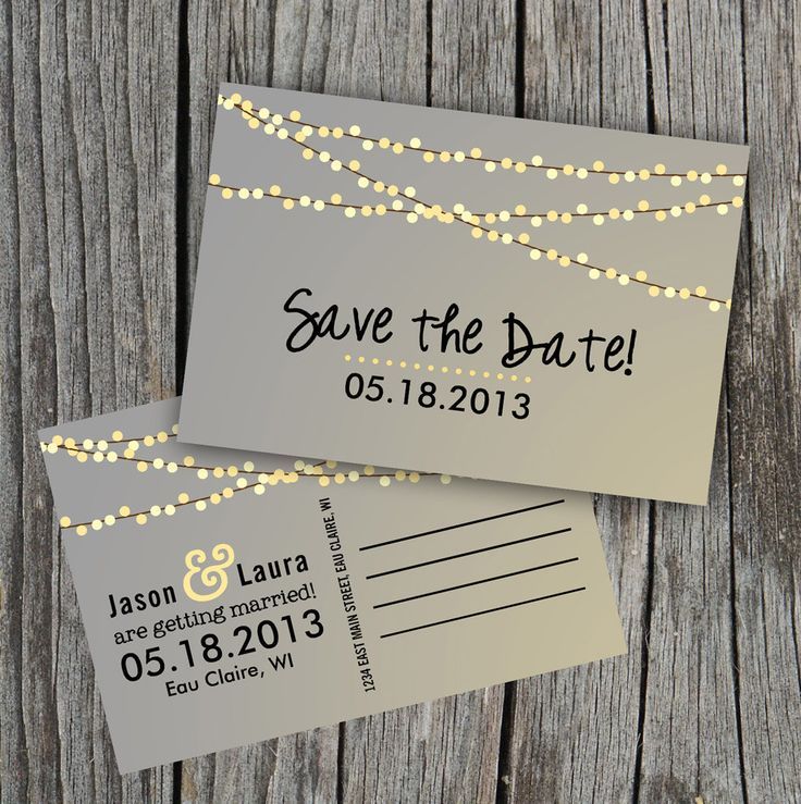 Whimsical save-the-date card