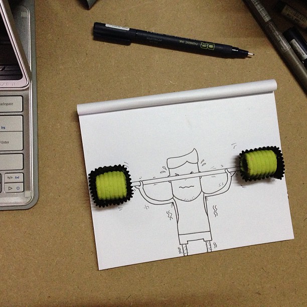 Ann Jaafar doodle on everyday item