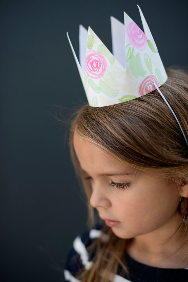 Watercolor floral crown DIY